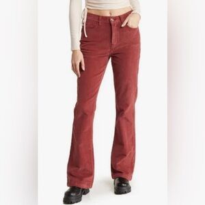 KENSIE Savannah Dusty Rose Corduroy high rise Flare Corduroy pants size 8/29 new